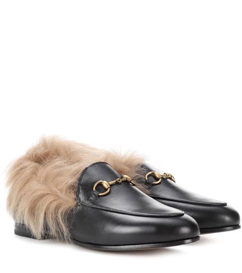 fur gucci loafers|gucci fur loafers women's.